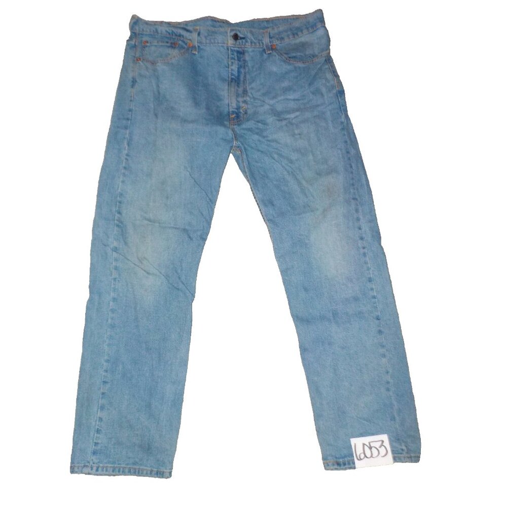 Levi's 505 Straight Fit Faded Blue Denim Work Jeans Mens Size 40 x 30